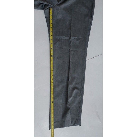 NWT Ladies Larry Levine Gray Herringbone Washable Stretch Dress Pants Size 16 - Picture 7 of 8